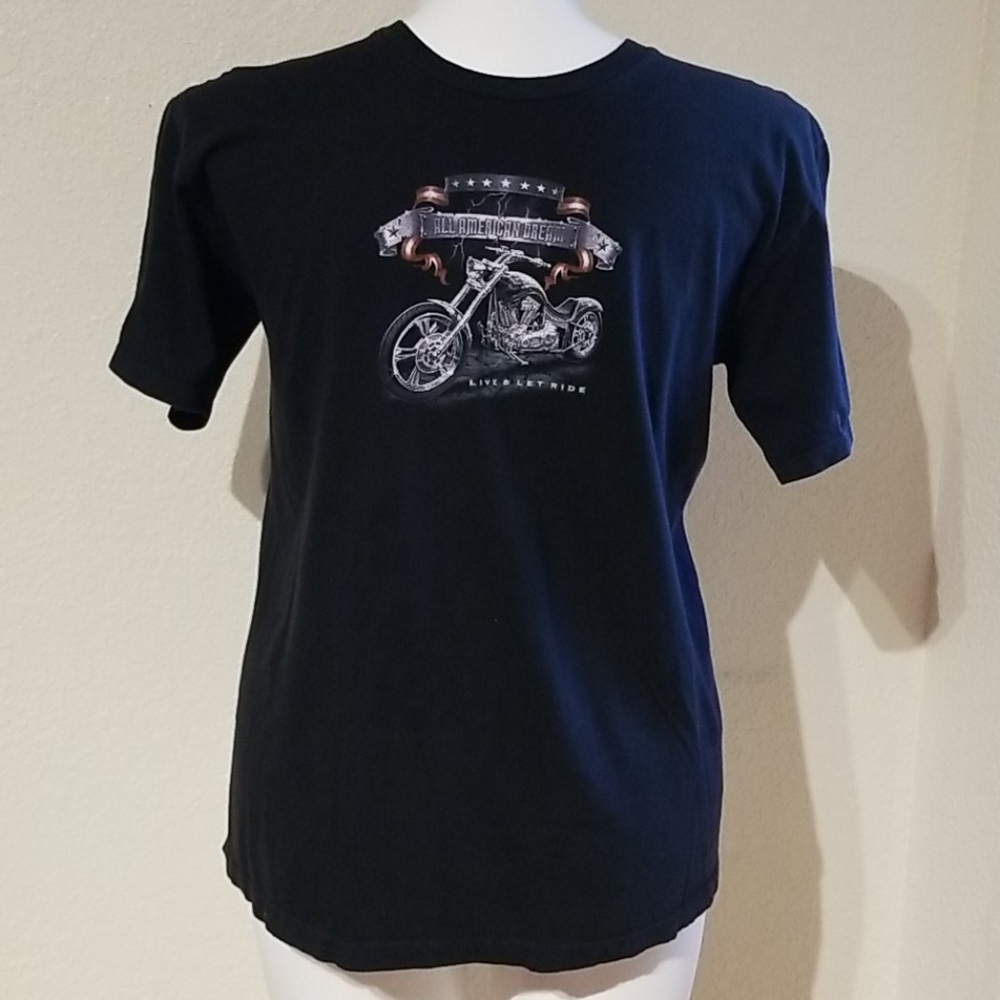 Vintage Live & let ride t shirt lg